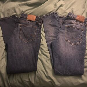 Aeropostale Men's Slim Straight Jeans - Dark Blue